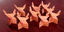 Origami Reindeer christmas card by Kawate Ayako on giladorigami.com