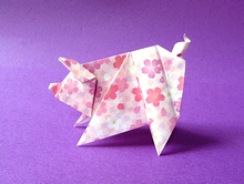 Origami Scolli pig by Sok Song on giladorigami.com