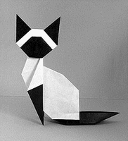 Origami Siamese cat by Makoto Yamaguchi on giladorigami.com