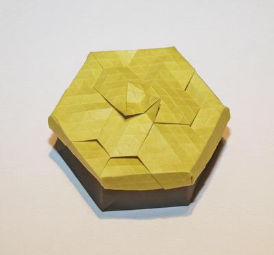 Origami Rhombic twists flower II box by Miguel Ganan on giladorigami.com