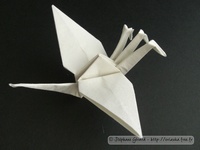 Origami 3-headed crane by Jun Maekawa on giladorigami.com