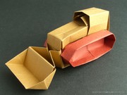 Origami Bulldozer by Makoto Yamaguchi on giladorigami.com