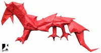 Origami Dragon - fire by Fernando Gilgado Gomez on giladorigami.com