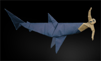 Origami Shark attack 3 by Fernando Gilgado Gomez on giladorigami.com