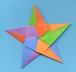 Origami Pentagonal star by David Brill on giladorigami.com