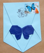 Origami Butterfly envelope by Michel Grand on giladorigami.com