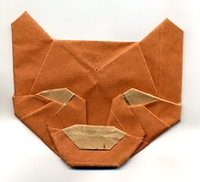 Origami Cat head by Michel Grand on giladorigami.com