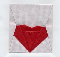 Origami Envelope with heart by Michel Grand on giladorigami.com