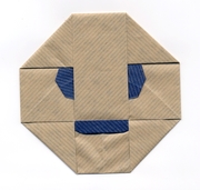 Origami Face envelope by Michel Grand on giladorigami.com