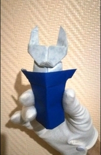 Origami Rabbit in Hat by Michel Grand on giladorigami.com