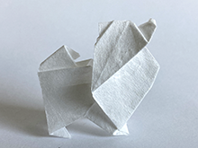 Origami Pomeranian by Makoto Yamaguchi on giladorigami.com