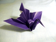 Origami Congratulations crane by Andrew Hudson on giladorigami.com
