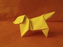Origami Golden retriever by Andrew Hudson on giladorigami.com