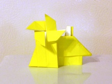 Origami House and windmill by Andrew Hudson on giladorigami.com