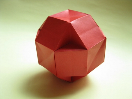 Origami Dimpled rhombicuboctahedron by John Montroll on giladorigami.com