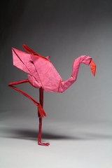 Origami Flamingo by Miyashita Yasushi on giladorigami.com