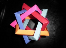 Origami Five interlocking squares by Byriah Loper on giladorigami.com