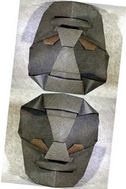 Origami Face - happy or sad by Akira Yoshizawa on giladorigami.com