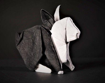 Origami Whiskey the rabbit by Raphael Maillot on giladorigami.com