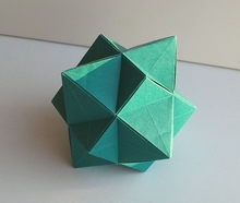 Origami Cube plus octahedron by Francesco Mancini on giladorigami.com