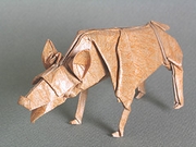 Origami Hyena by Lionel Albertino on giladorigami.com