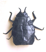 Origami Scarab beetle by Lionel Albertino on giladorigami.com