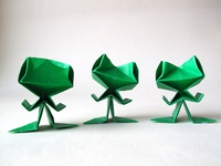 Origami Frog by Riki Saito on giladorigami.com