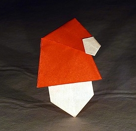Origami Santa Claus head by Robert Harbin on giladorigami.com