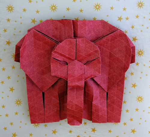 Origami Elephant head tessellation by Melina Hermsen on giladorigami.com