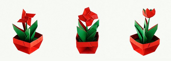 Origami Potted plant by Max Hulme on giladorigami.com