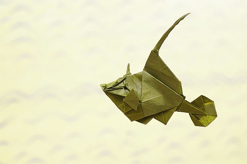 Origami Thread-sail filefish by Kashiwamura Takuro on giladorigami.com