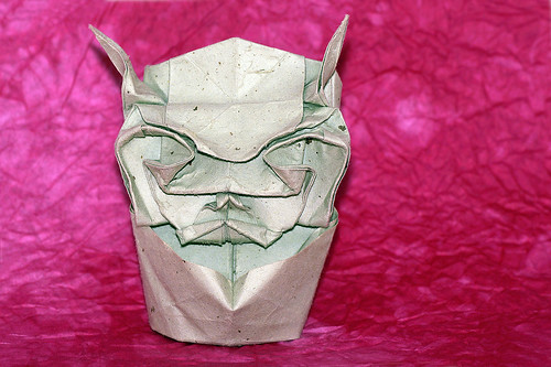 Origami Hannya mask by Kawai Toyoaki on giladorigami.com