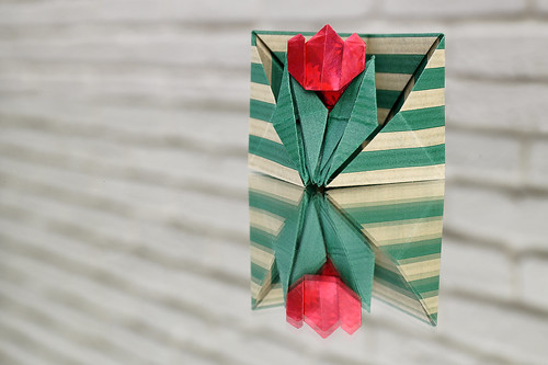 Origami Tulip corner case by Kawate Ayako on giladorigami.com