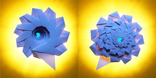 Origami Fractal spiral by Denver Lawson on giladorigami.com