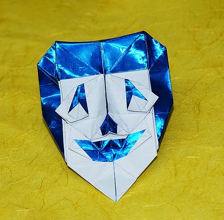 Origami Clown mask by Maeng Heyong Kyu on giladorigami.com