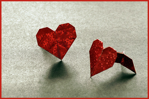 Origami Heart cufflinks by Francis Ow on giladorigami.com