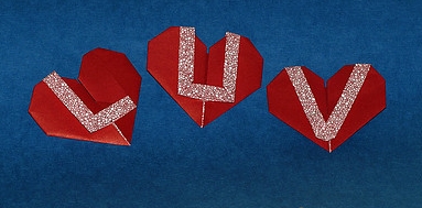 Origami LUV is a 3-lettered word by Francis Ow on giladorigami.com