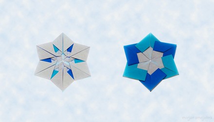 Origami Snow crystal coaster by Kuwabara Sayoko on giladorigami.com