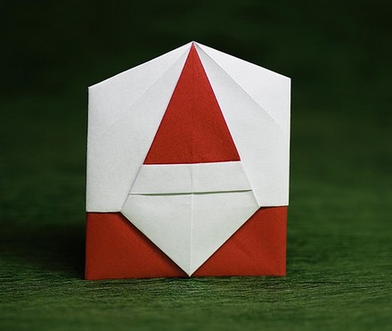 Origami Santa envelope by Uemori Toyoko on giladorigami.com