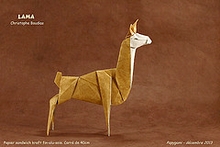 Origami Llama by Christophe Boudias on giladorigami.com