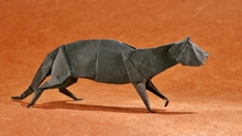 Origami Cat - stalking by Patricia Crawford on giladorigami.com