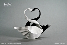 Origami Two swans by David Derudas on giladorigami.com