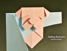 Origami Bulldog bookmark by Christine Edison on giladorigami.com
