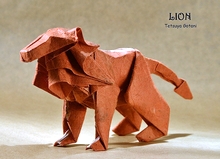 Origami Lion by Gotani Tetsuya on giladorigami.com