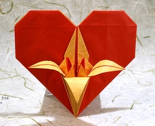 Origami Heart with iris by Andrey Lukyanov on giladorigami.com