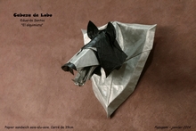 Origami Wolf head by Eduardo Santos on giladorigami.com