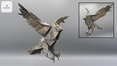 Origami Harpy eagle by Jang Yong-Ik on giladorigami.com