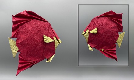 Origami Discus by Kashiwamura Takuro on giladorigami.com