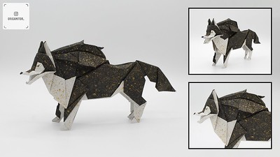 Origami Wolf by Meng Weining (212moving) on giladorigami.com