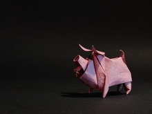 Origami Pig by Cyrille Masseys on giladorigami.com